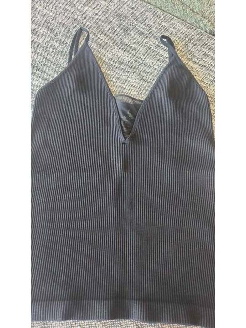 Free People Intimately Womans Black Ribbed V-Neck Camisole Top Size M-L